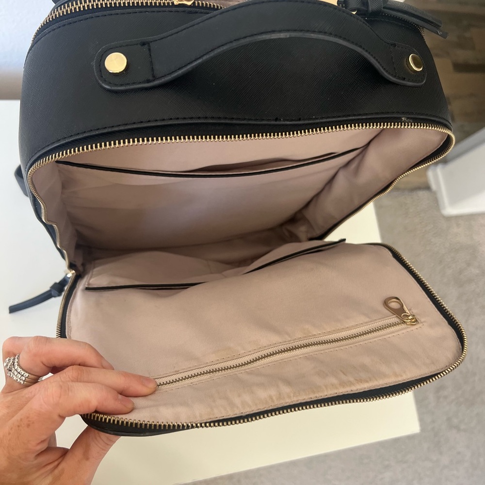 Calpak Black Backpack Elegant Minimalist Design - Picture 5 of 13